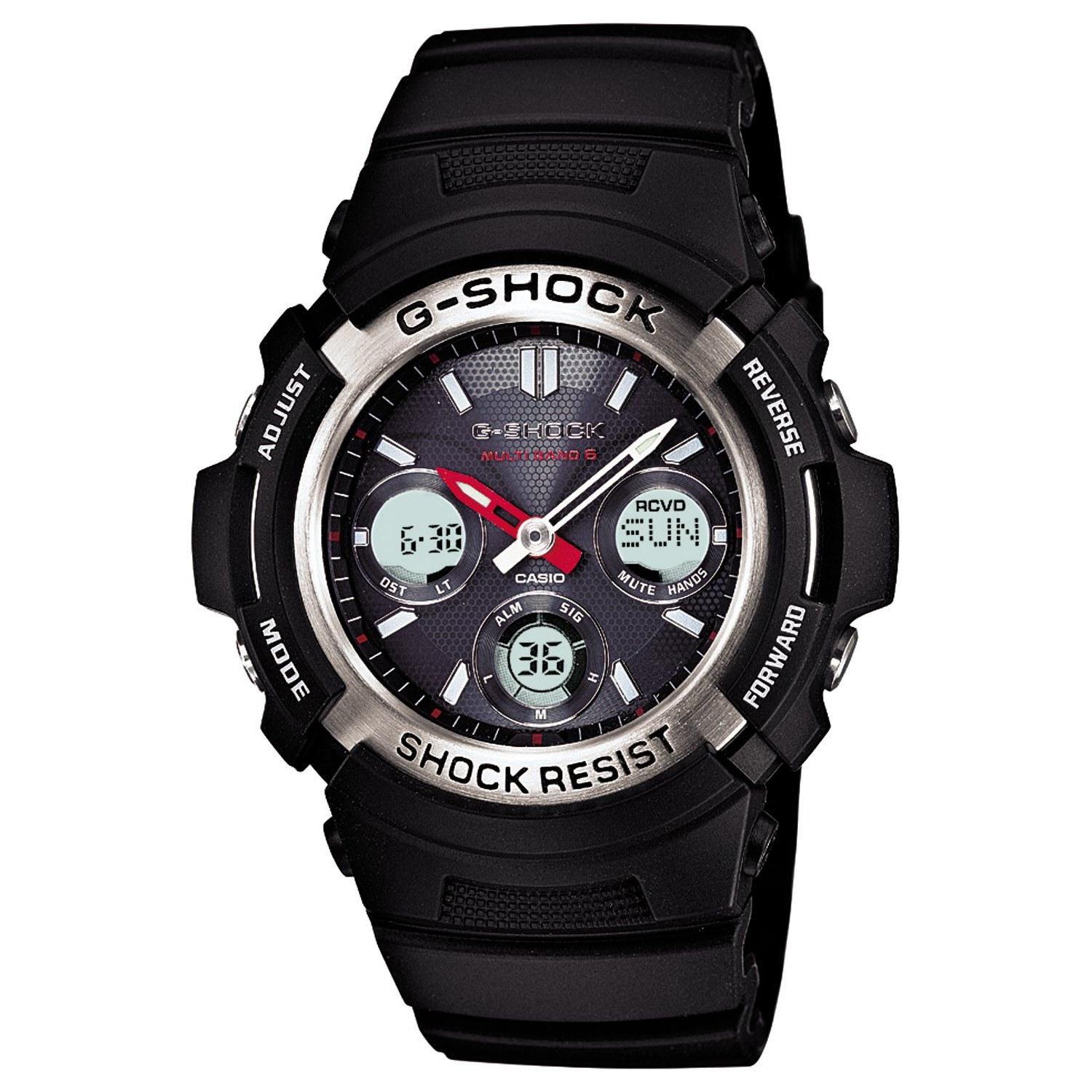 Casio Wristwatch G-Shock Radio Solar AWG-M100-1AJF Black