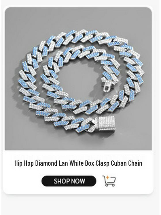 12mm Full Diamond Hip Hop Necklace: Men's Punk Retro Ins Style Exclusive