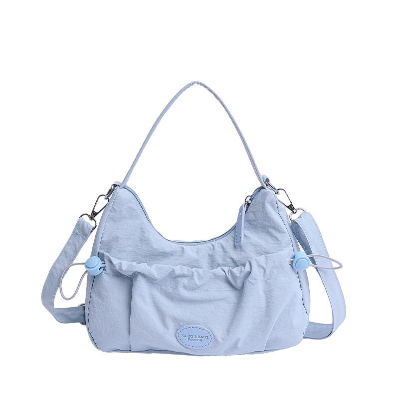 Fashion Nylon Single Shoulder Bag For Women With Zipper Closure And Mobile Pocket