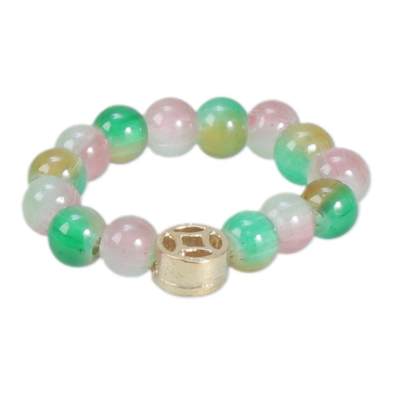 

Vintage Inspired Finger Rings Natural Stone Rainbows Tourmaline Rings Unique Design Adjustable Finger Jewelry for Women 1