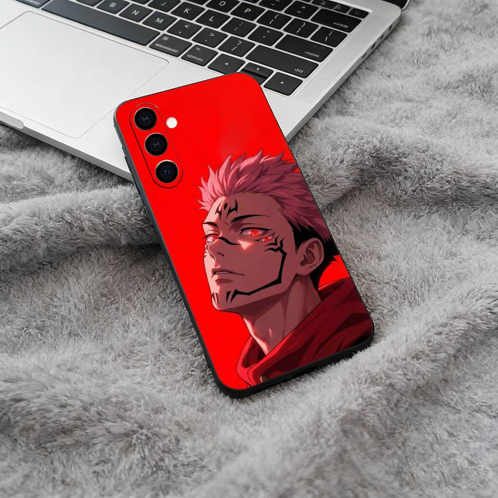 

Anime main characters-Yuji Itadori Black Soft Silicone Phone Case for Samsung Galaxy A73, A71, A72, A70, A53, A52, A51 Samsung a21s