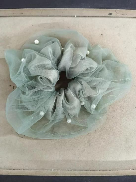 Pearl Double Layer Mesh Bun Hair Tie - Retro French High-End Style Hair Accessory