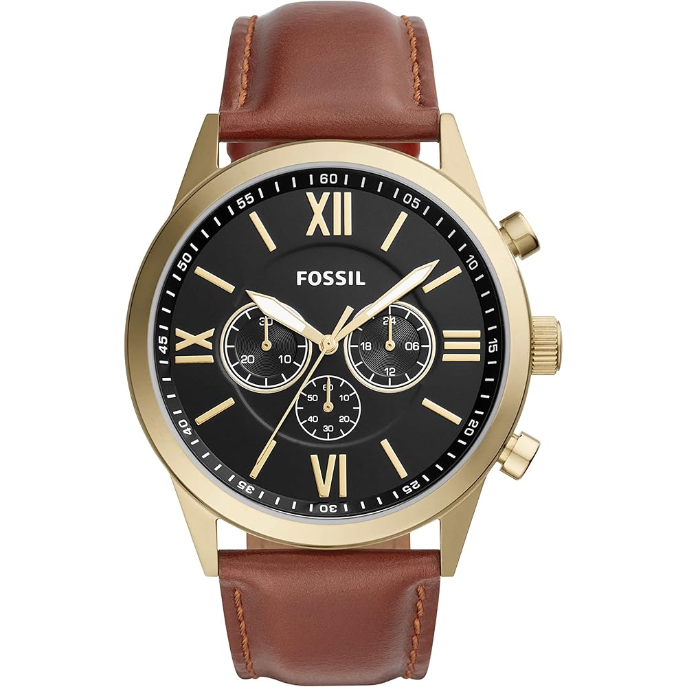 Flynn Chronograph Brown Leather Watch