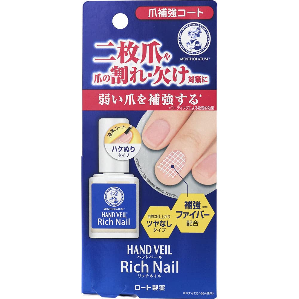 

Mentholatum Hand Veil Rich Nail Укрепляющее покрытие для ногтей 10 мл [Набор 2]