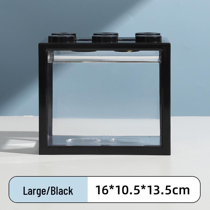 Transparent Desktop Aquarium: Fighting Fish, Jellyfish, Goldfish Tank with Street Stall Stand Design
