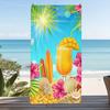 Tropical Summer Cocktail Print Beach Towel Quick Dry Lightweight Absorbent Surfboard Pattern Towel for Beach Vacation