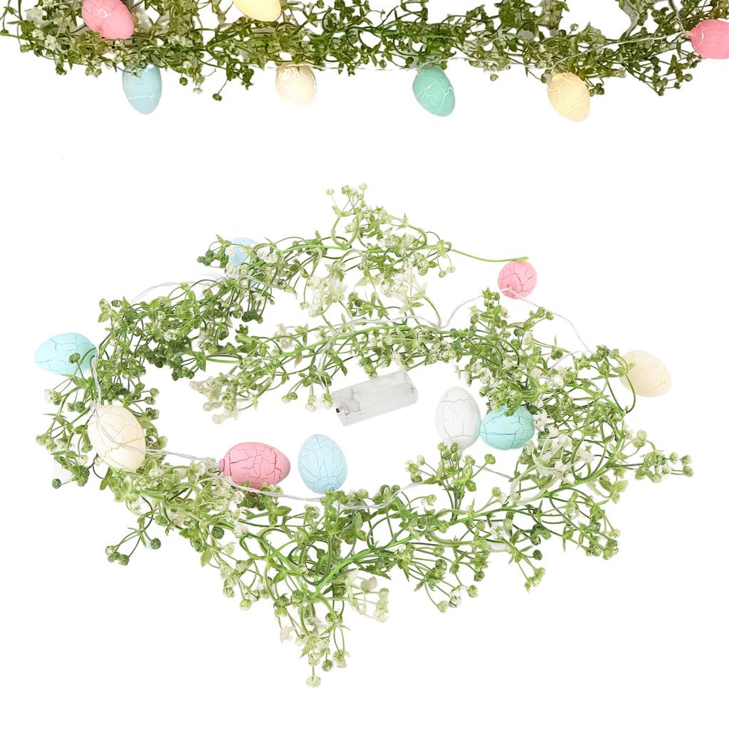 Farbe Ei Girlande Deko Leuchtende Eier Blumengirlande Schnur für Kamin Sims Treppe Tür Fenster Dekoration