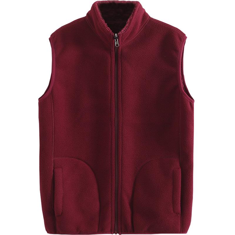 Women's Reversible Fleece Vest - Fashionable, Warm, Sleeveless Jacket for Autumn/Winter