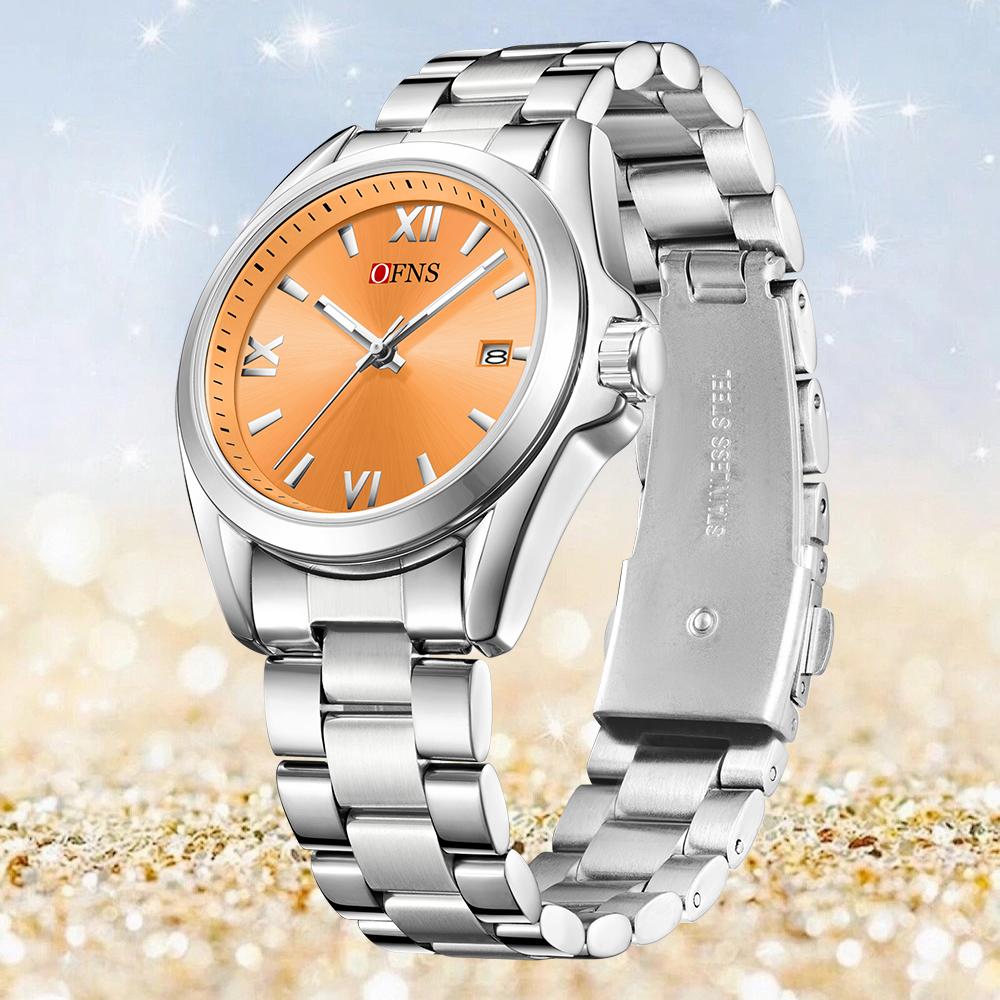 Luxury Women's Watch Stainless Steel Auto Date Blue Pink Minimalist Girl Clock Outdoor Travel Women Wrist Watches