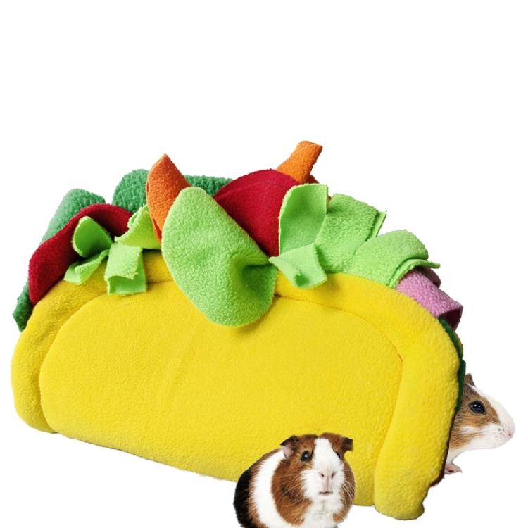 Plush Hamster Nest Plush Toy Habitats Decors Hideout Viewing Room Tacos Shape