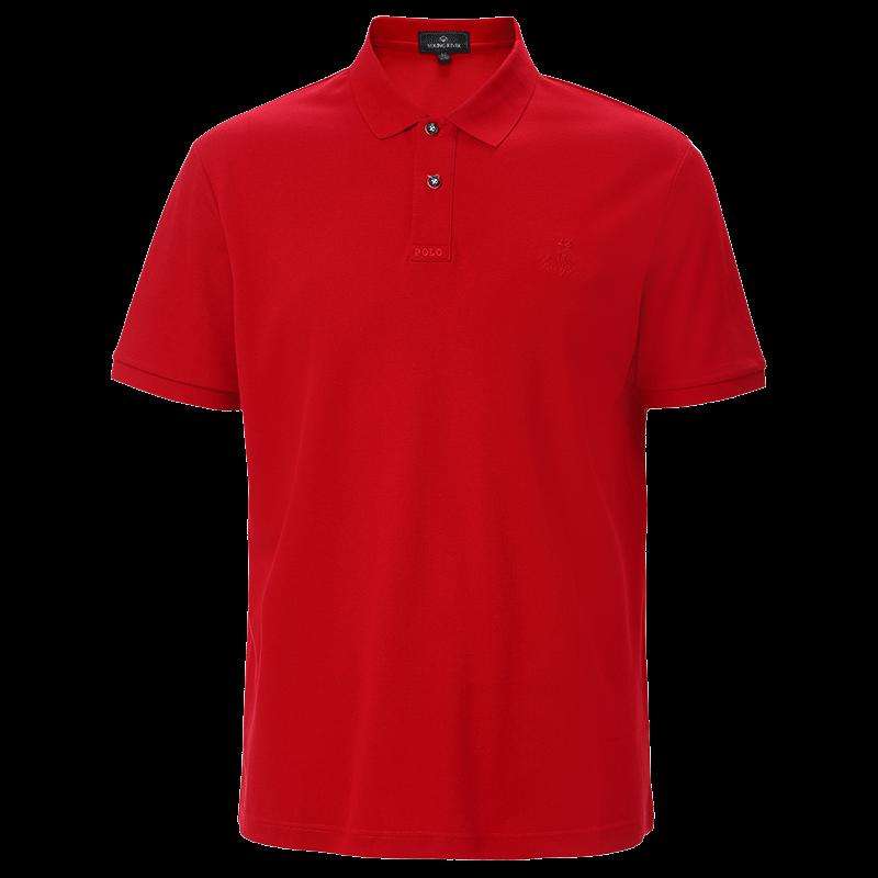 Men s Pure Color Short Sleeve Polo Shirt L