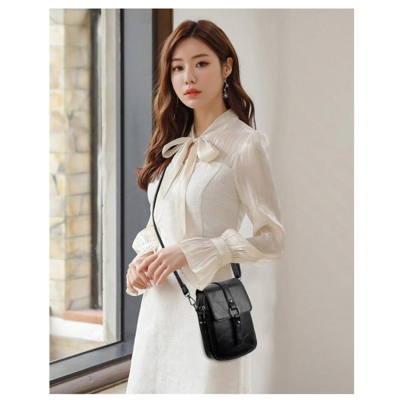 New Women Bag PU Soft Leather Texture Crossbody Bag Minimalist Fashion Shoulder Bag Trendy Casual Lightweight Mini Square Bag