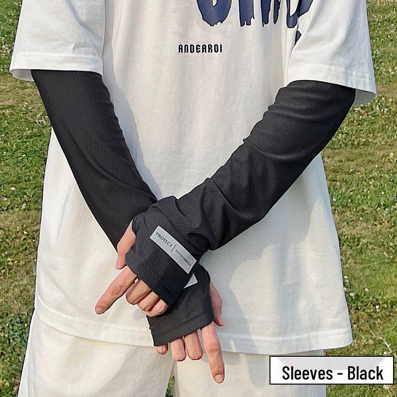 2023 Women's UV Protection Ice Silk Arm Sleeves for Driving and Sunshade