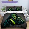 3Pcs Scream Horror Icon Bedding Set Soft Fabric Duvet Cover Pillowcases Home Christmas Xmas Halloween Gift 1 Duvet Cover 2 Pillowcase N120