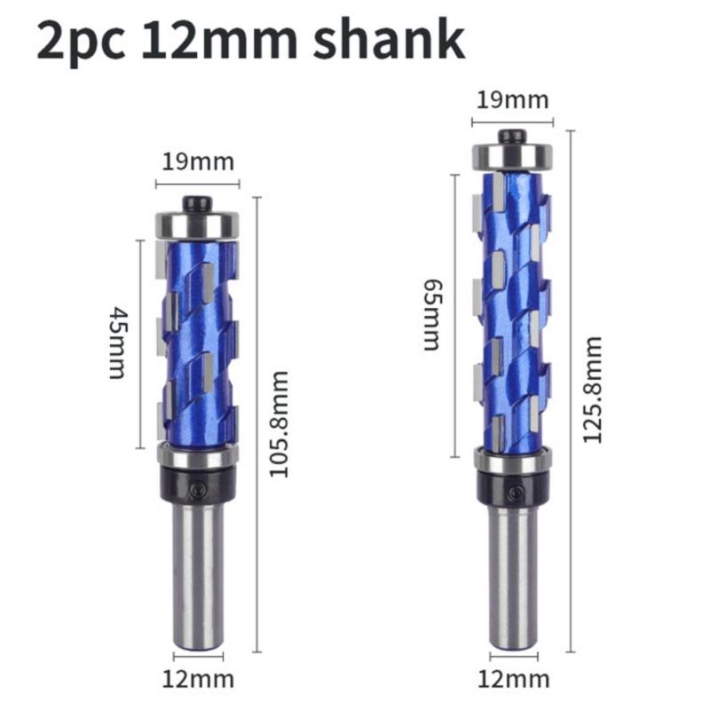 Double Bearing Wood Carving Bit Flush Trim Router Bit 1/2" Shank Double Bearing Flush Trim Bit for Shaping