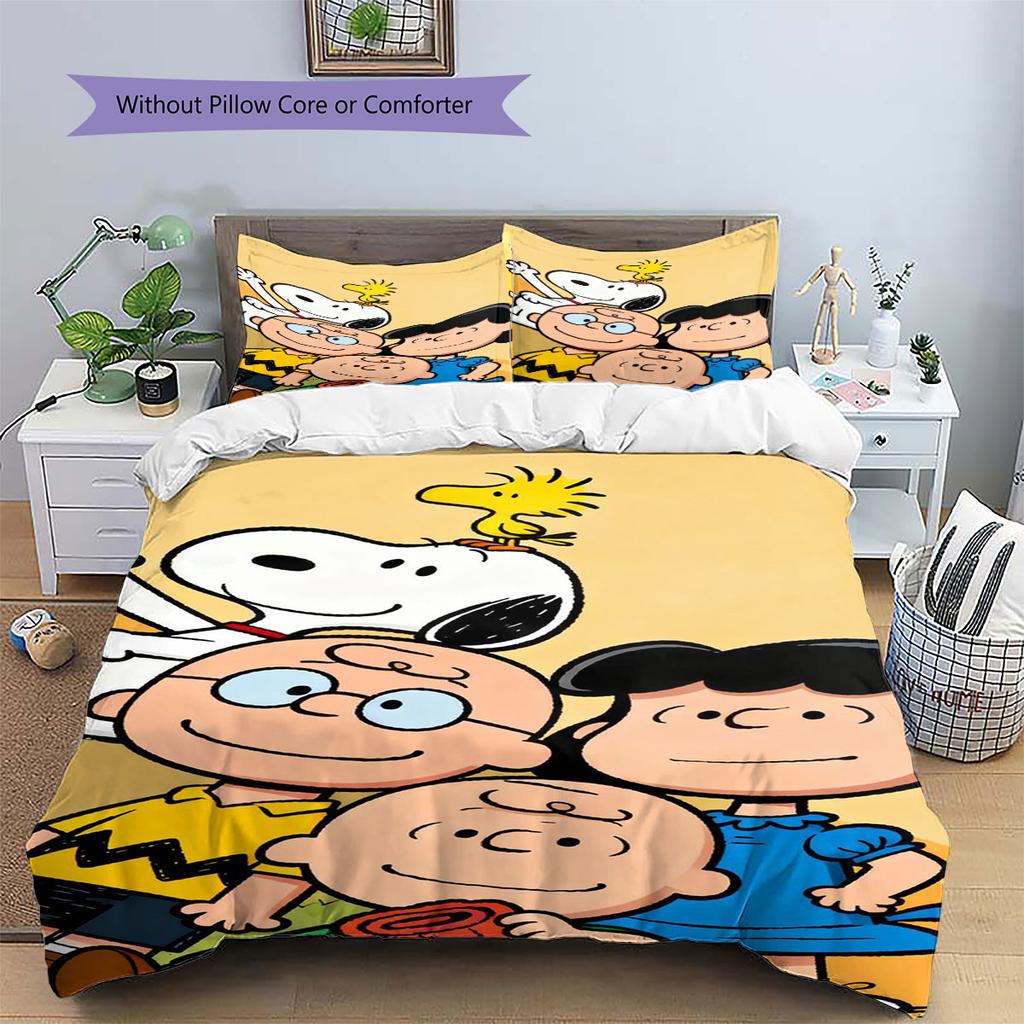 Snoopy Family Portrait Comfortable and Warm Bedding Set The Perfect Choice for Decorating Your Bedroom and Creating A Happy Home