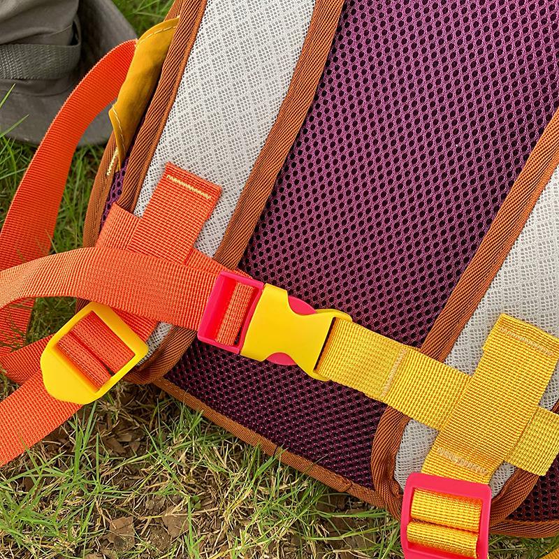 Travel Bag Large Capacity Backpack Unisex Color Block Outdoor Mountaineering Fitness Multifunctional Riding Backpack