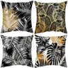 Nordic Style Tropical Plant Pillow Gold Car Sofa Cushion Shopee Pillow Cover
