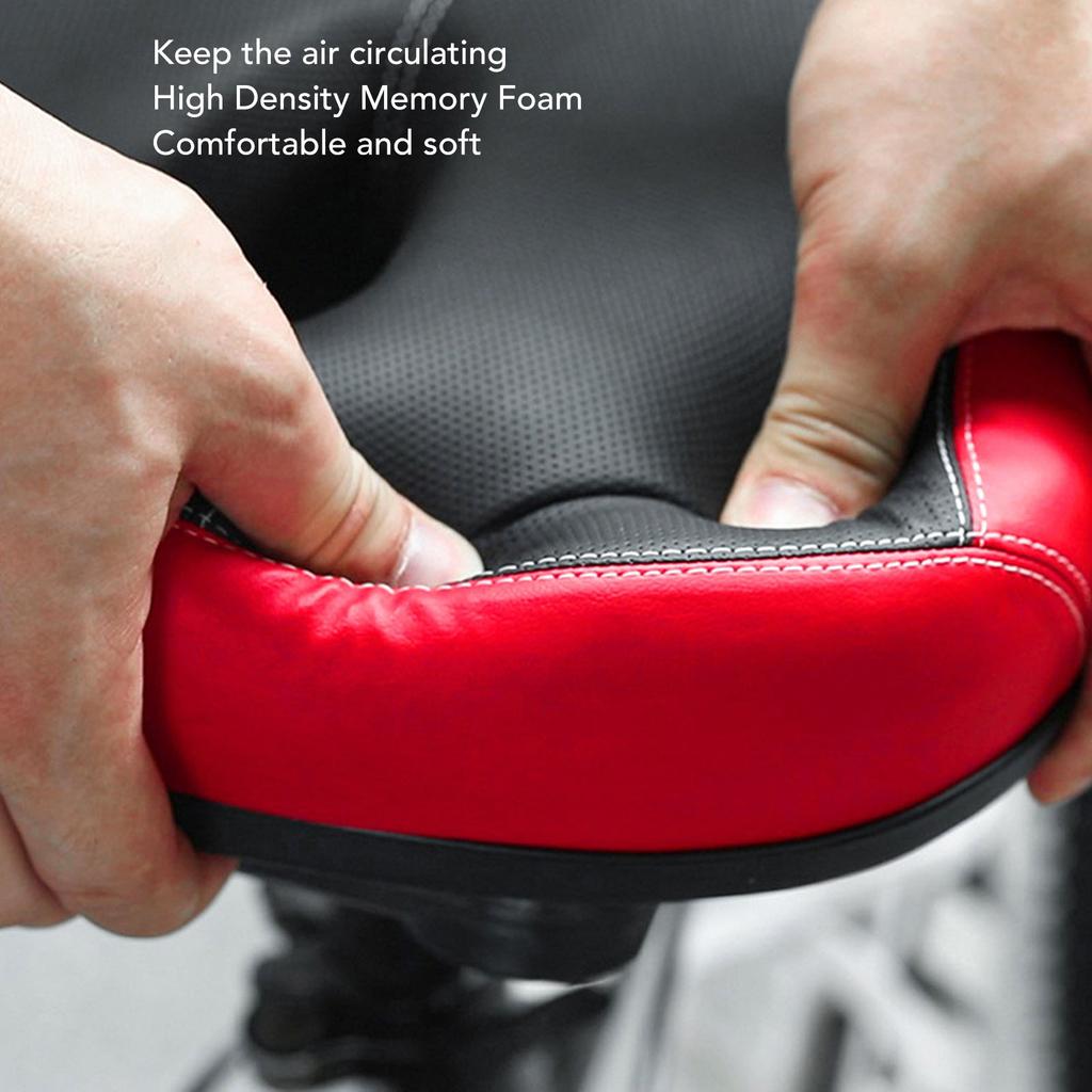 Mountain Bike Seat Saddle Replacement Breathable Comfortable Noseless Bike Seat Heat Dissipation Shock Absorption for Riding