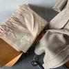 Scarf Girls Winter Solid Color Scarf Long Scarf Shawl Dual-Purpose Couple Men