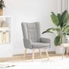 Armchair Cloud Gray Fabric and Plywood