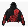 Autumn and Winter Men and Women's Skull Horror Element Pattern 3D Printed Hoodie Black Casual Pullover Suitable for Daily Wear