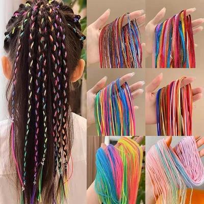 10 Pcs/bag Girls Colorful 80CM Hair Braids Rope Strands African Braids Girls DIY Ponytail Braids Women Styling Hair Accessories