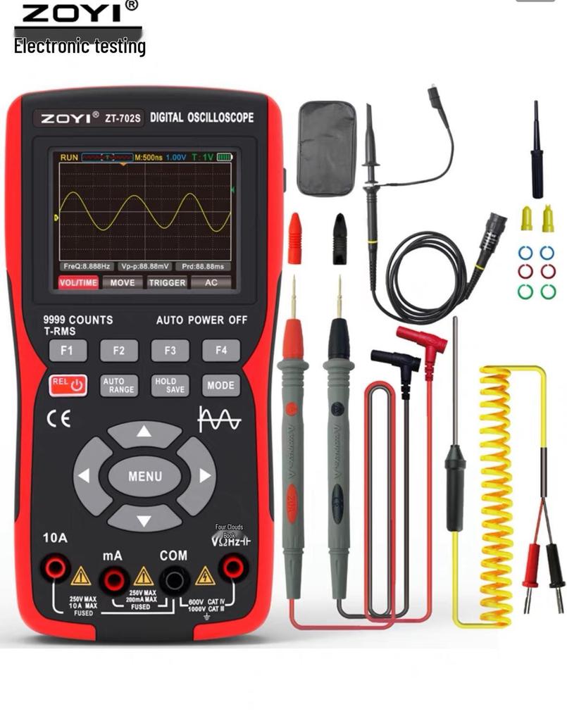 ZOYI Oscilloscope 702S/703S: Multifunction Multimeter & Signal Generator, High-Precision Three-in-One Device