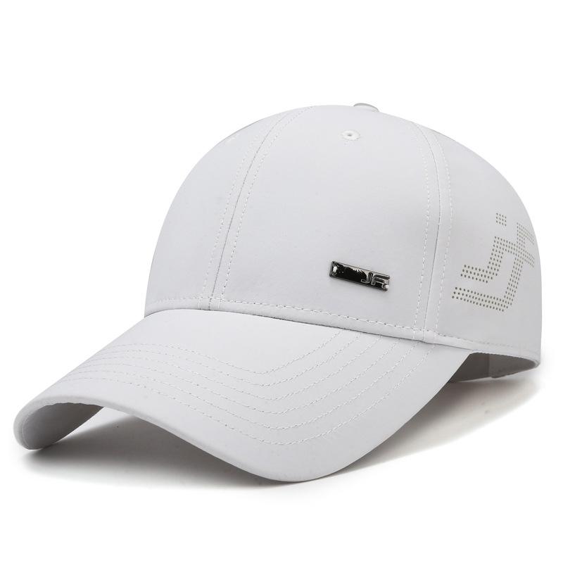 New Fashion Baseball Cap Iron Label Perforated Hard Top Leisure Outdoor Sports Shade Sunscreen Versatile Men's and Women's Cap