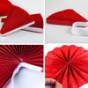 1 Set Partyzubehör Selbstklebend Chinesischer Stil Hintergrund Wandpapier Bastelarbeiten DIY Fächerblume Hochzeit Hängende Festivaldeko