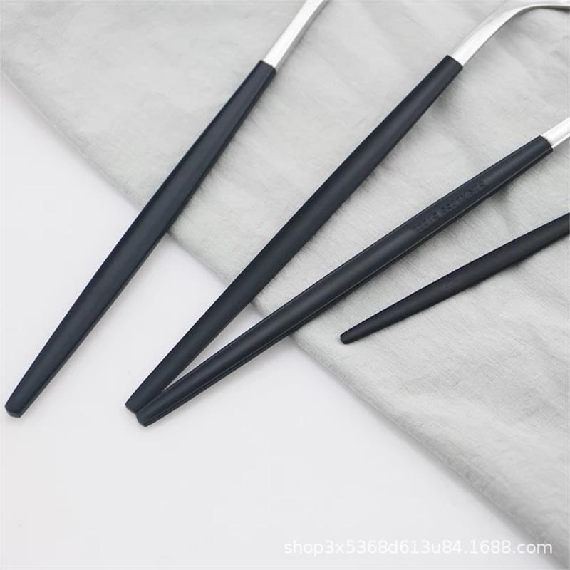 24Pcs Gold Tableware Set Stainless Steel Flatware Dinnerware Spoon Knife Fork Dinner Cutlery Set Western Kitchen Silverware