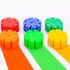60~200pcs Interlocking Snowflake Building Blocks for Creative Play Colorful Parent-child Children Early Education Toys Gifts TMZ