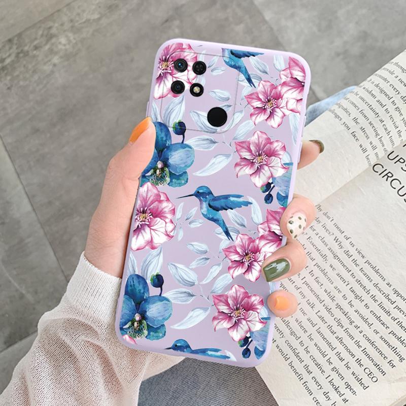 Für Redmi 10C 10 C 10A Hülle Funda Vintage Blumen Blätter Schutzhülle Weiche Capa Für Xiaomi Redmi 10C 13C 14C Bumper Case