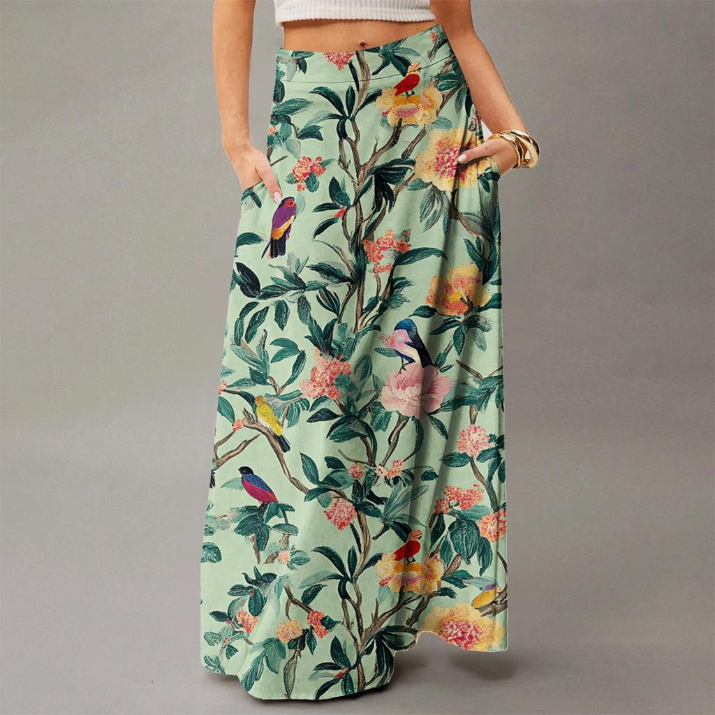 Women's Flowy Maxi Dress Regular Casual Summer Bohemian Skirt