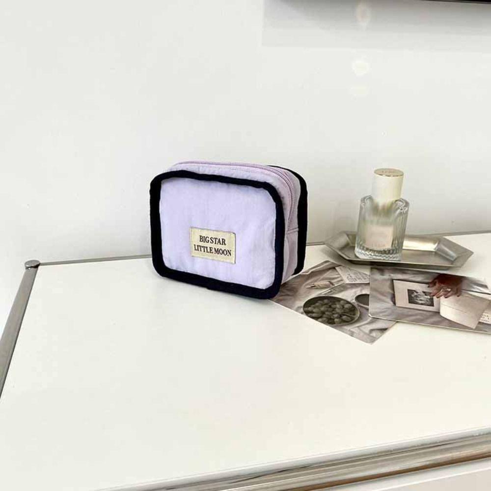 Korean Style Contrast Color Cosmetic Bag Wallet Sanitary Napkin Storage Bag  Student