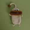 Cute Fruit Series Sausage Mouth Doll Crochet Keychains Custom Knitting Bag For Car Keys Holder Funny Doll Bag For Keys Storage