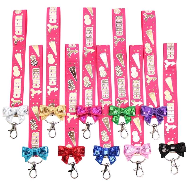 Pack Of 10 Cheerleader Keychains Soft Polyester Accessories For Sports Enthusiasts Sturdy And Lightweight Design