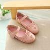 2025 Comfortable Princess Children's Soft Sole New Autumn Small Flower Hollow Girls' Single Shoes Medium and Older Children's Small Leather Shoes