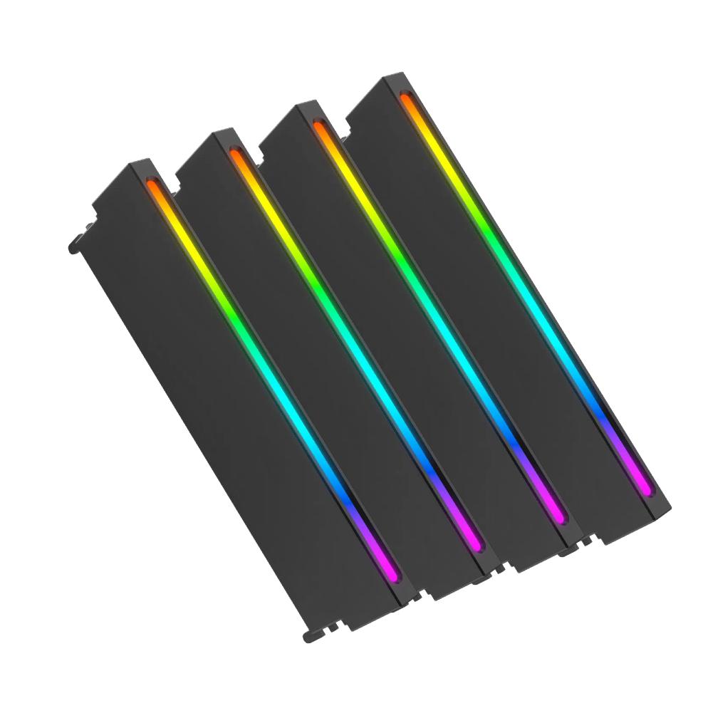 Universal Memory Heat Sink 5V 3PIN ARGB AURA Sync Aluminum Alloy Memory Module Heatsink DDR3 DDR4 DDR5 for Desktop PC RAM Memory