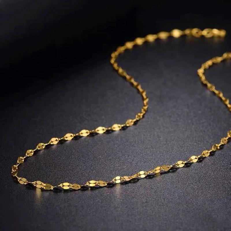 Stainless Steel Necklaces for Women Gold Color Link Chain Choker Delicate Simple Necklace Friends Gift  Wholesale