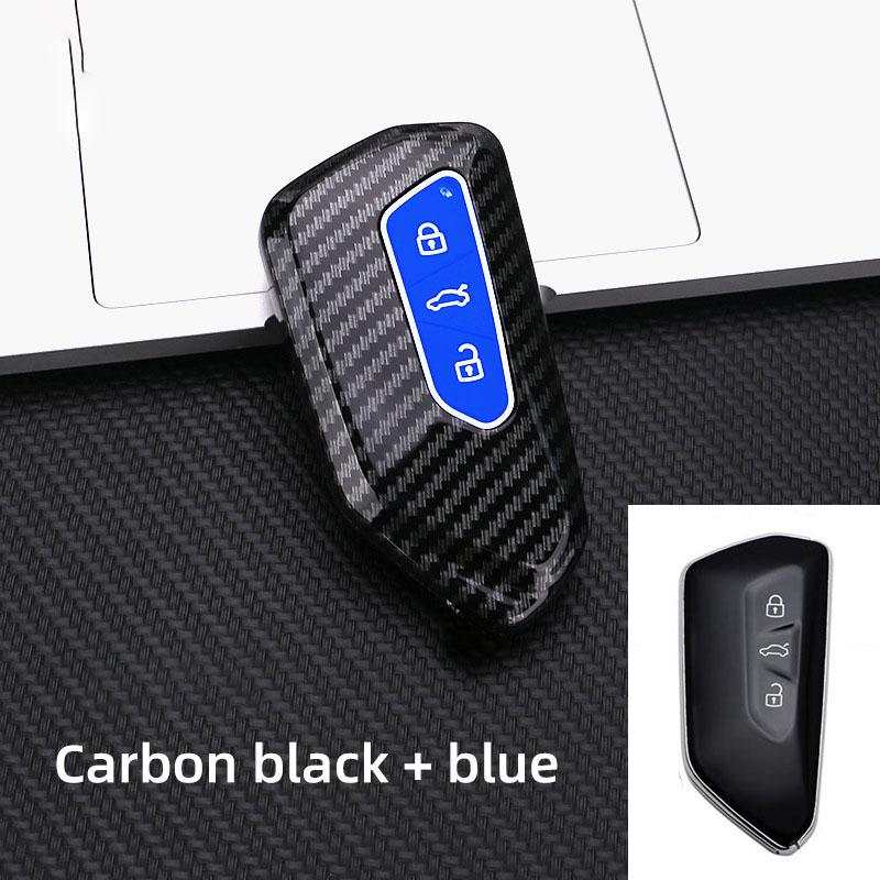 Abs Carbon Fiber Car Key Cover For Skoda Octavia A8 Mk8 Mk4 For Seat Leon Fr Mk4 Cupra Formentor For Vw Golf 8 Id-4