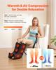 VEVOR Leg Compression Massager 3 Heat Settings Air Compression Leg Massager, For Daily Relaxation, 6 Modes, 3 Massage Intensities