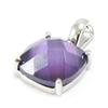 Les Trésors De Lily [G5623] - Purple 'Linda' Silver Pendant