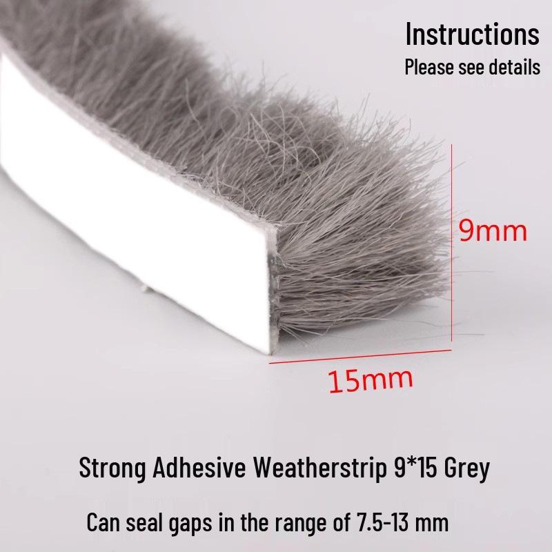Dinggu Self-Adhesive Weatherstrip: 5m/10m Sliding Door and Window Seal, Dustproof, Anti-Collision, Mosquito Proof.