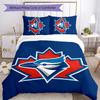 3pcs Toronto Blue Jays Design Cover Set - HD Printed Bedding with 1 Cover and 2 Pillowcases - Perfect for Home and Dorm Decor