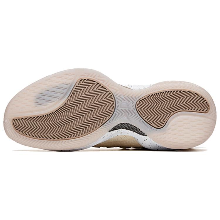 Anta RR6 Cushioning Breathable Low Top Performance Basketball Shoes Men's Light Beige White