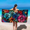 Multicolored Floral Single-sided Printed Element Microfiber Beach Towel Bath Towels Are Super Absorbent and Easy To Carry Househ