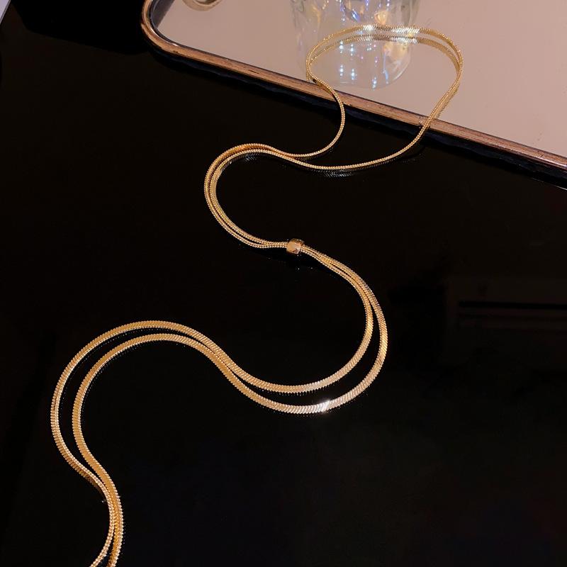 Snake bone chain adjustable necklace fashionable exaggerated collarbone chain cold wind neck chain