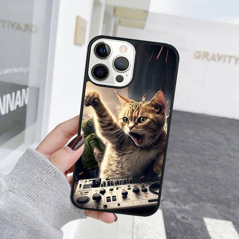 Funny Cute Cat Animal Phone Case For iPhone 17 Air 15 16 Cover  11 13 14 Pro Max 12 Plus Max Fundas