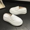 Heelless Sneakers for Women, Slip-on, Thick Sole, Flat, Work, Lightweight, Indoor Sandals, Easy To Walk, Slippers, Sabot, Casual Loafers, Breathable,